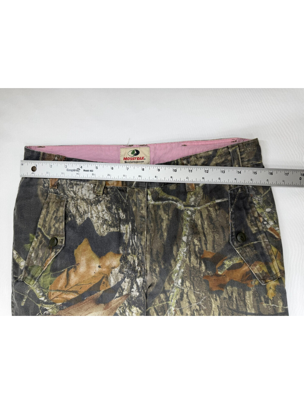 Mossy Oak Women's Cargo Pants Straight Flat Front Camouflage Size 8 Green - Picture 13 of 14